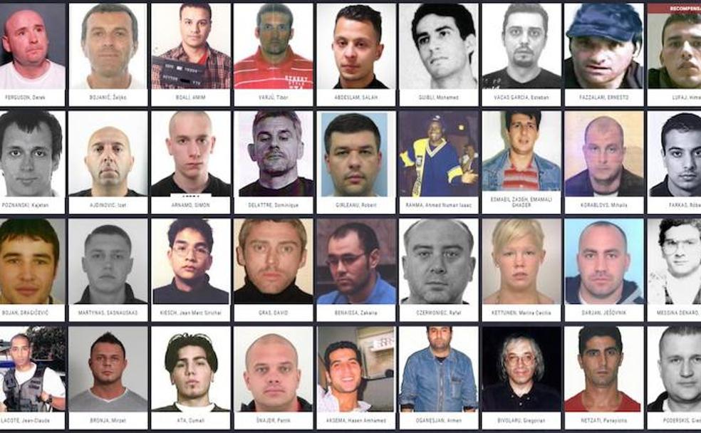 Los fugitivos más buscados ¿Te suenan estas caras? Estos